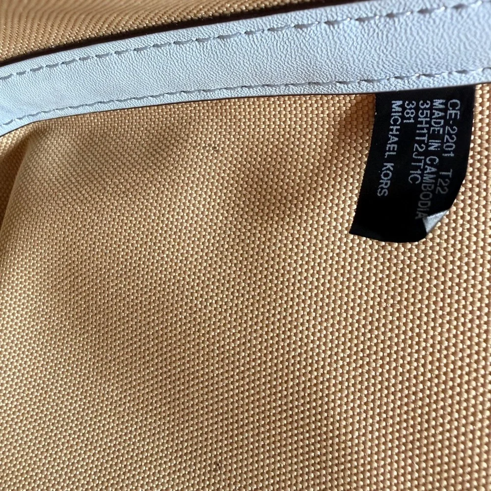 Michael Kors Light Blue MK Logo Signature Tote Bag Shopper Minimalist Designer